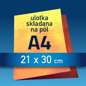 Ulotka składana na pół do A4