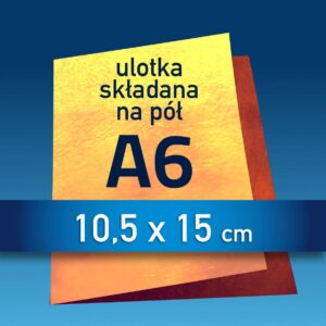 Ulotka składana na pół do A6