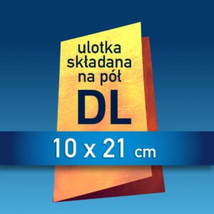 Ulotka składana na pół do DL